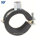 Steel Galvanized Hanging Pipe Clamp With Rubber